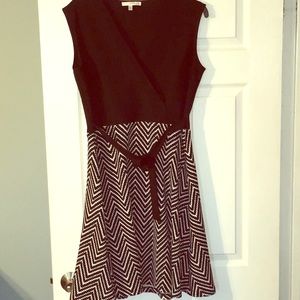Women’s Knee length black & white dress. Size 12.